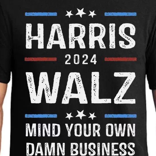 Harris Walz Waltz 2024 Mind Your Own Damn Business Pajama Set