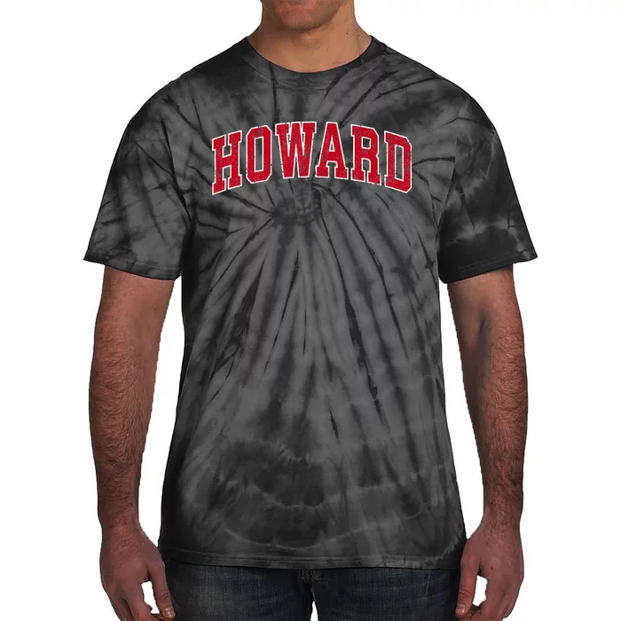 Howard Wisconsin WI Vintage Sports Design Red Design Tie-Dye T-Shirt