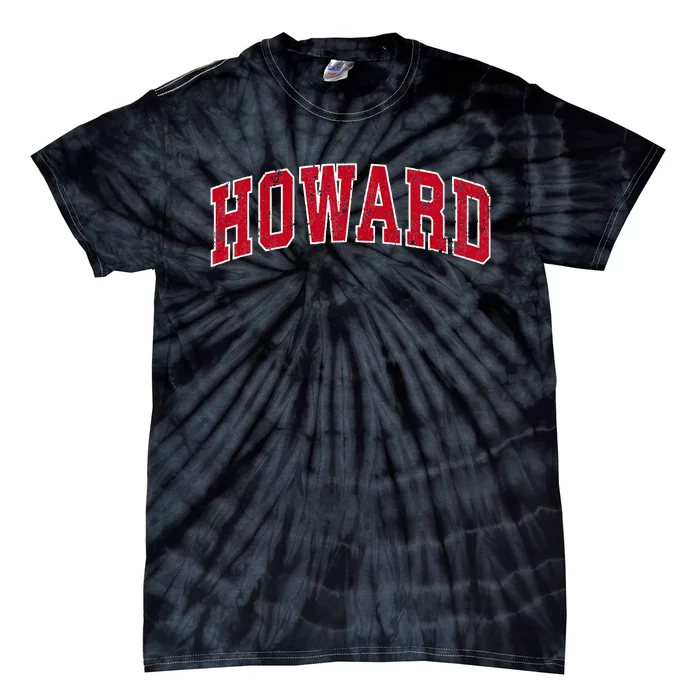 Howard Wisconsin WI Vintage Sports Design Red Design Tie-Dye T-Shirt