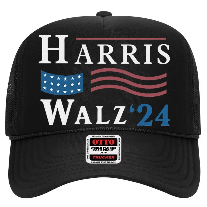 Harris Walz Waltz 2024 Vice President Vp Harris Tim Waltz High Crown Mesh Trucker Hat