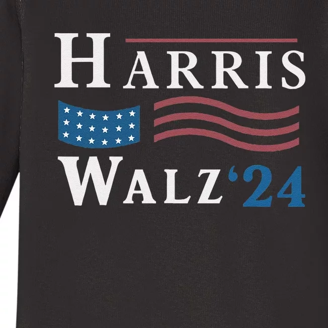 Harris Walz Waltz 2024 Vice President Vp Harris Tim Waltz Baby Long Sleeve Bodysuit