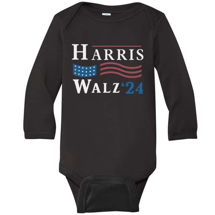 Harris Walz Waltz 2024 Vice President Vp Harris Tim Waltz Baby Long Sleeve Bodysuit