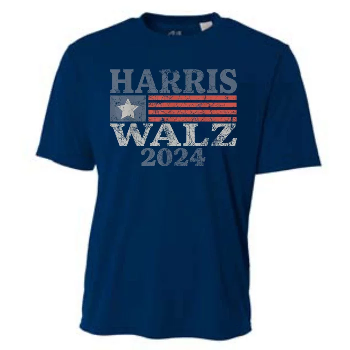 Harris Walz Waltz 2024 Vintage Style Kamala Harris Tim Walz Cooling Performance Crew T-Shirt