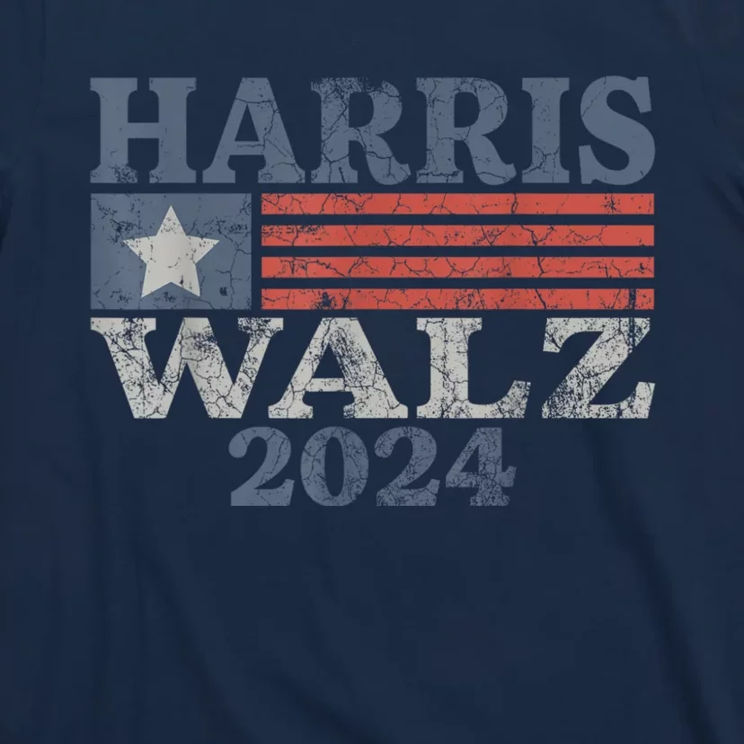 Harris Walz Waltz 2024 Vintage Style Kamala Harris Tim Walz T-Shirt