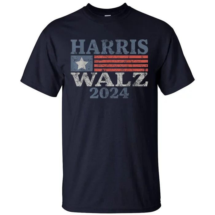 Harris Walz Waltz 2024 Vintage Style Kamala Harris Tim Walz Tall T-Shirt