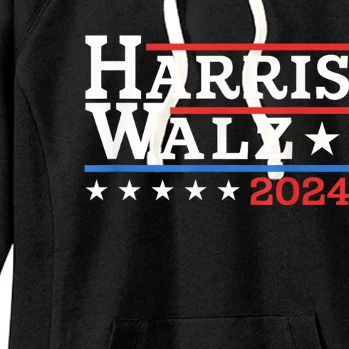 Harris Walz Waltz 2024 Vintage Style Kamala Harris Tim Walz Women's Fleece Hoodie