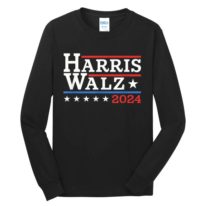 Harris Walz Waltz 2024 Vintage Style Kamala Harris Tim Walz Tall Long Sleeve T-Shirt