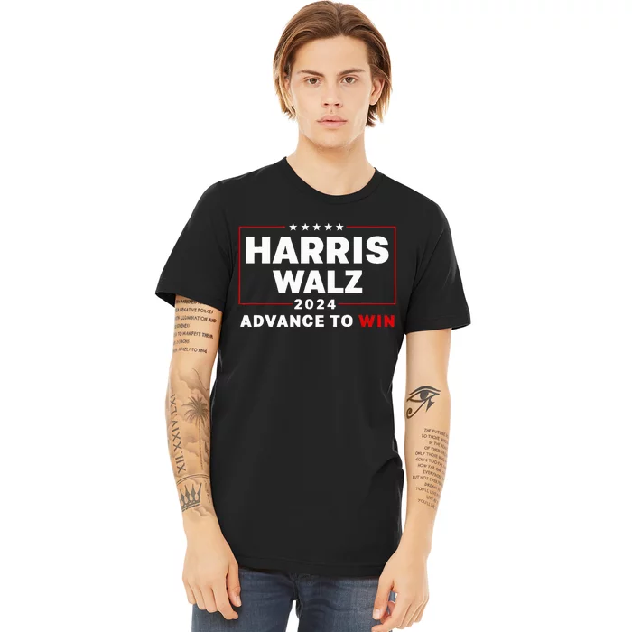 Harris Walz Waltz 2024 Advance To Win For 47th President Premium T-Shirt