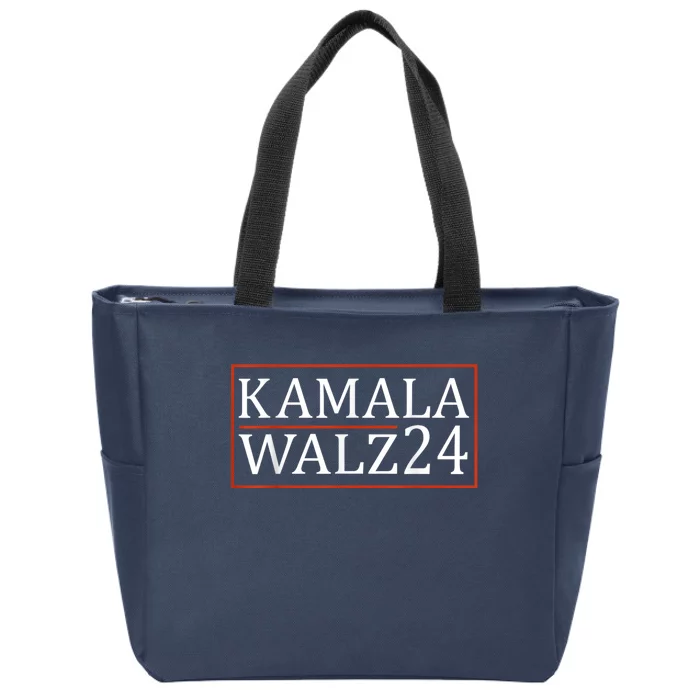 Harris Walz Waltz 2024 Vintage Style Kamala Harris Tim Walz Zip Tote Bag