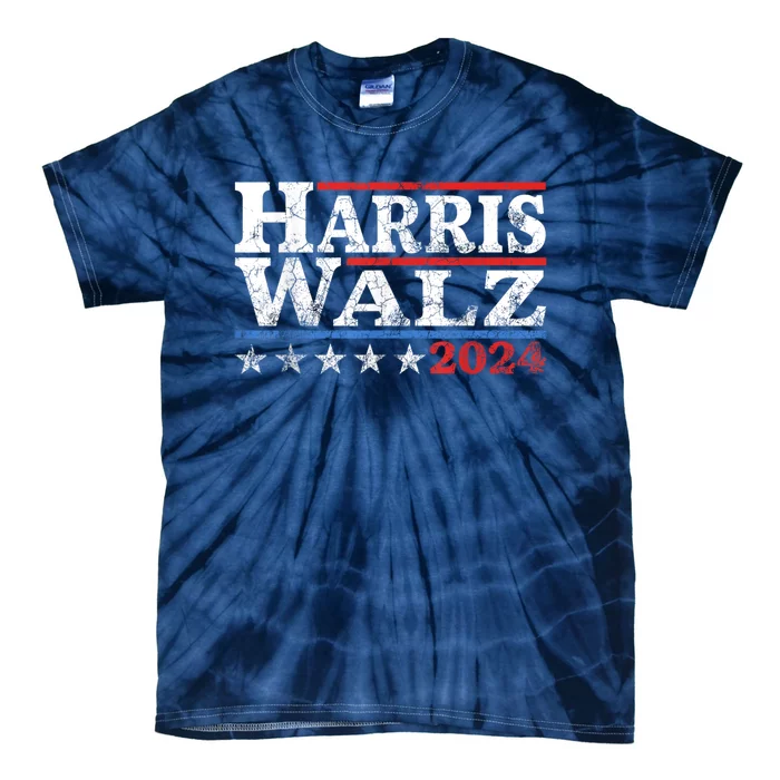 Harris Walz Waltz 2024 Vintage Style Kamala Harris Tim Walz Tie-Dye T-Shirt