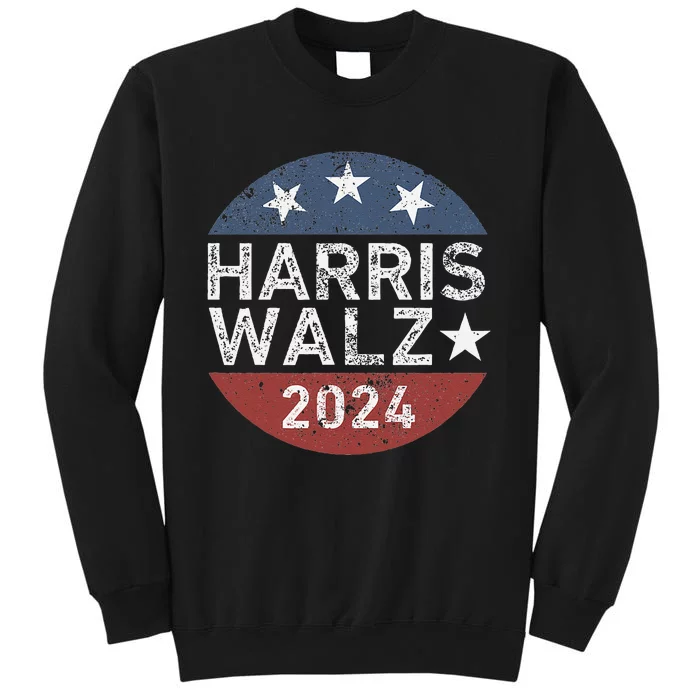 Harris Walz Waltz 2024 Retro Vintage Gift Tall Sweatshirt