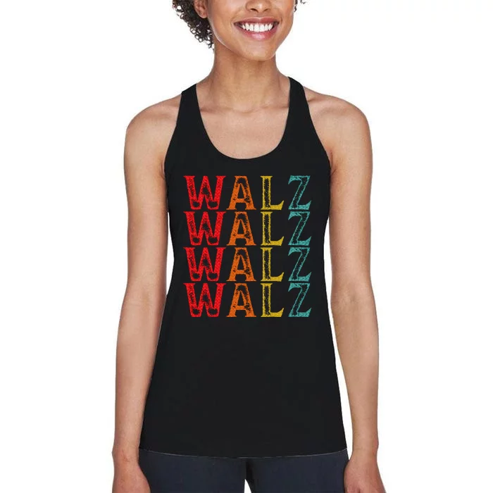 Harris Walz Waltz 2024 Tim Walz Waltz Last Name Women's Racerback Tank