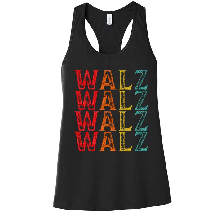 Harris Walz Waltz 2024 Tim Walz Waltz Last Name Women's Racerback Tank