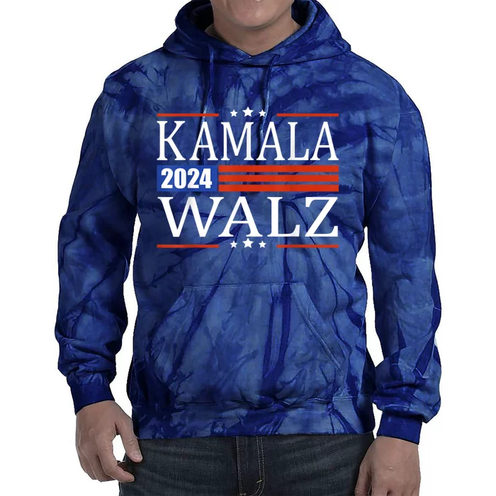 Harris Walz Waltz 2024 Vintage Style Kamala Harris Tim Walz Tie Dye Hoodie