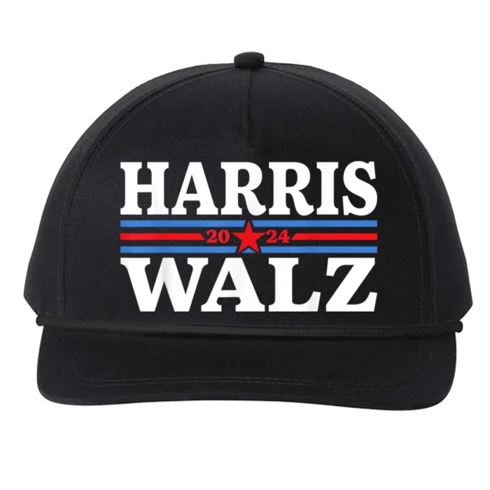 Harris Walz Waltz 2024 Vintage Style Kamala Harris Tim Walz Snapback Five-Panel Rope Hat