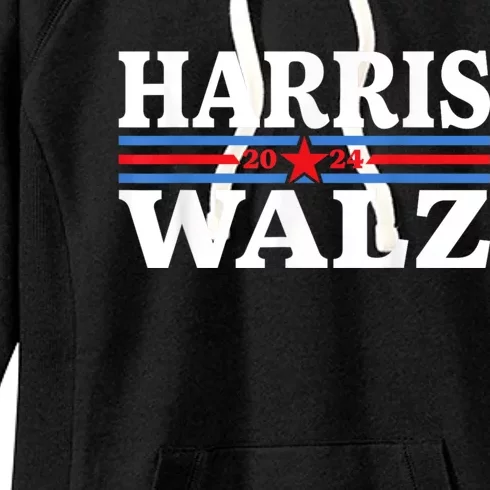 Harris Walz Waltz 2024 Vintage Style Kamala Harris Tim Walz Women's Fleece Hoodie