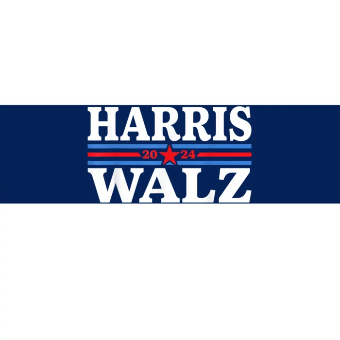 Harris Walz Waltz 2024 Vintage Style Kamala Harris Tim Walz Bumper Sticker