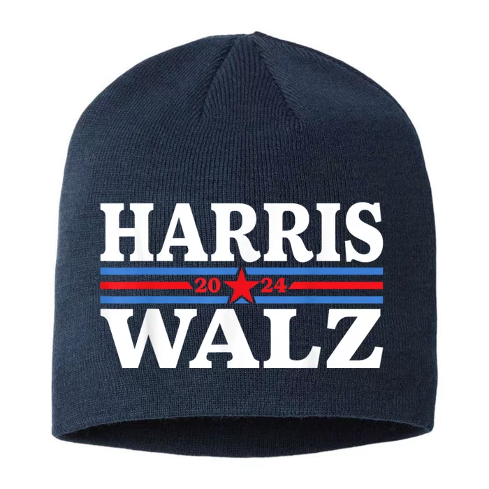 Harris Walz Waltz 2024 Vintage Style Kamala Harris Tim Walz 8 1/2in Sustainable Knit Beanie