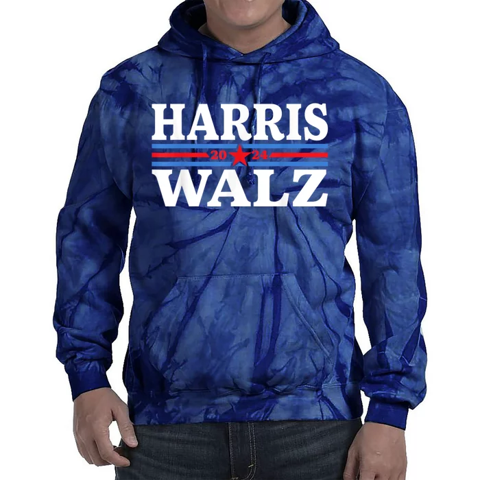 Harris Walz Waltz 2024 Vintage Style Kamala Harris Tim Walz Tie Dye Hoodie