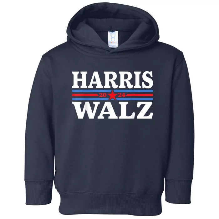 Harris Walz Waltz 2024 Vintage Style Kamala Harris Tim Walz Toddler Hoodie