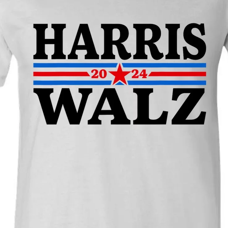 Harris Walz Waltz 2024 Vintage Style Kamala Harris Tim Walz V-Neck T-Shirt