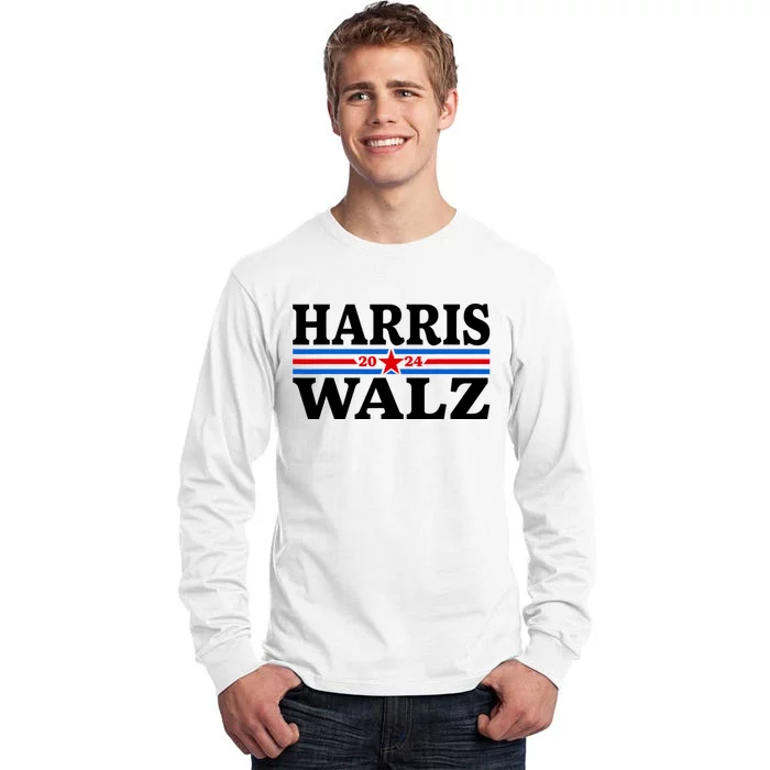 Harris Walz Waltz 2024 Vintage Style Kamala Harris Tim Walz Tall Long Sleeve T-Shirt