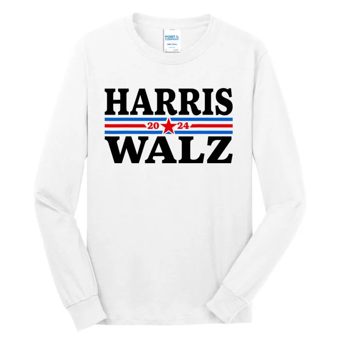 Harris Walz Waltz 2024 Vintage Style Kamala Harris Tim Walz Tall Long Sleeve T-Shirt