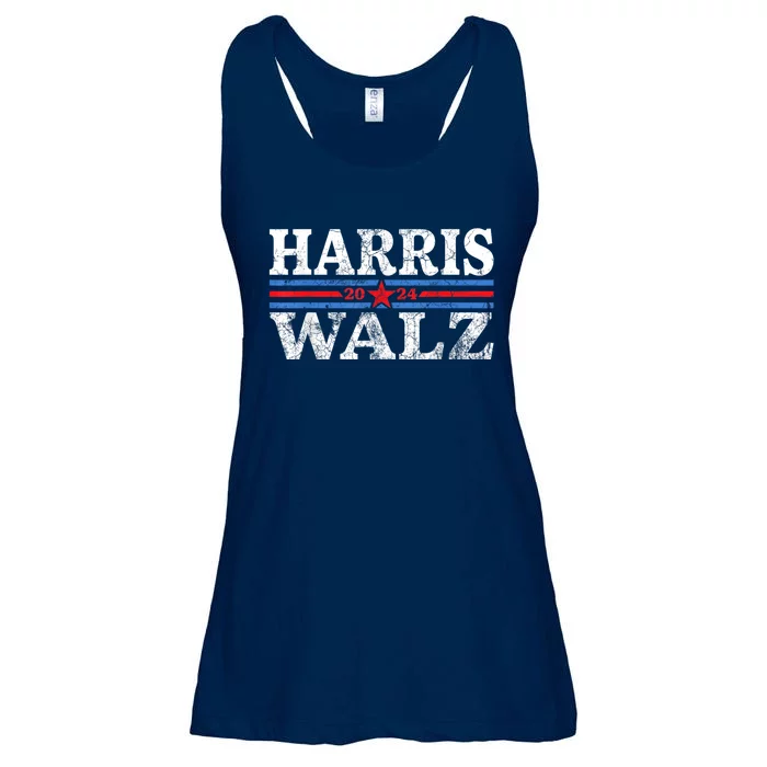 Harris Walz Waltz 2024 Vintage Style Kamala Harris Tim Walz Ladies Essential Flowy Tank