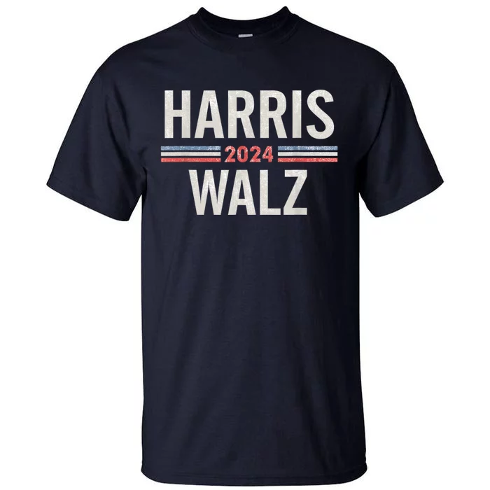 Harris Walz Waltz 2024 Vintage Style Kamala Harris Tim Walz Tall T-Shirt