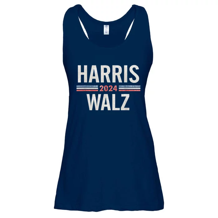 Harris Walz Waltz 2024 Vintage Style Kamala Harris Tim Walz Ladies Essential Flowy Tank