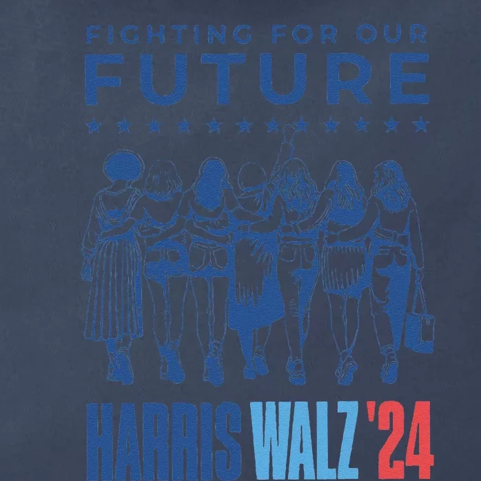 Harris Walz Waltz 2024 Harris Walz Future Button Election Gift Zip Tote Bag