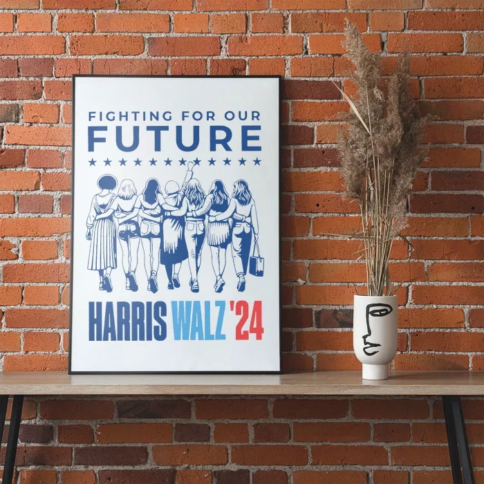 Harris Walz Waltz 2024 Harris Walz Future Button Election Gift Poster