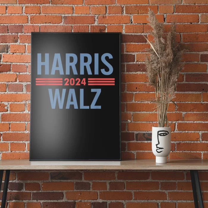 Harris Walz Waltz 2024 Vintage Style Kamala Harris Tim Walz Poster