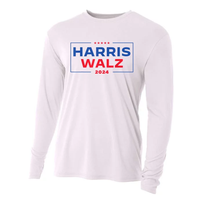 Harris Walz Waltz 2024 Vintage Style Kamala Harris Tim Walz Cooling Performance Long Sleeve Crew