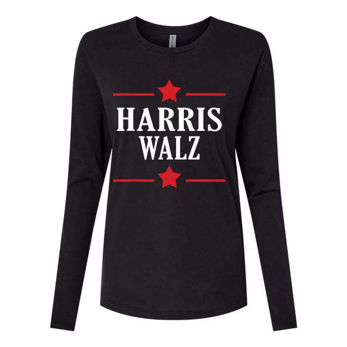 Harris Walz Waltz Democrats 2024 Kamala Harris Tim Walz Womens Cotton Relaxed Long Sleeve T-Shirt