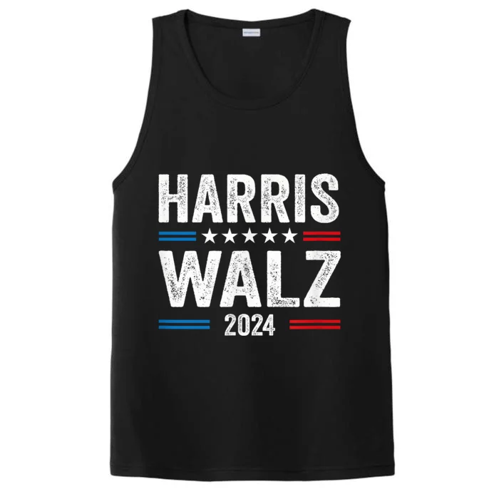 Harris Walz Waltz 2024 Vintage Style Kamala Harris Tim Walz Performance Tank