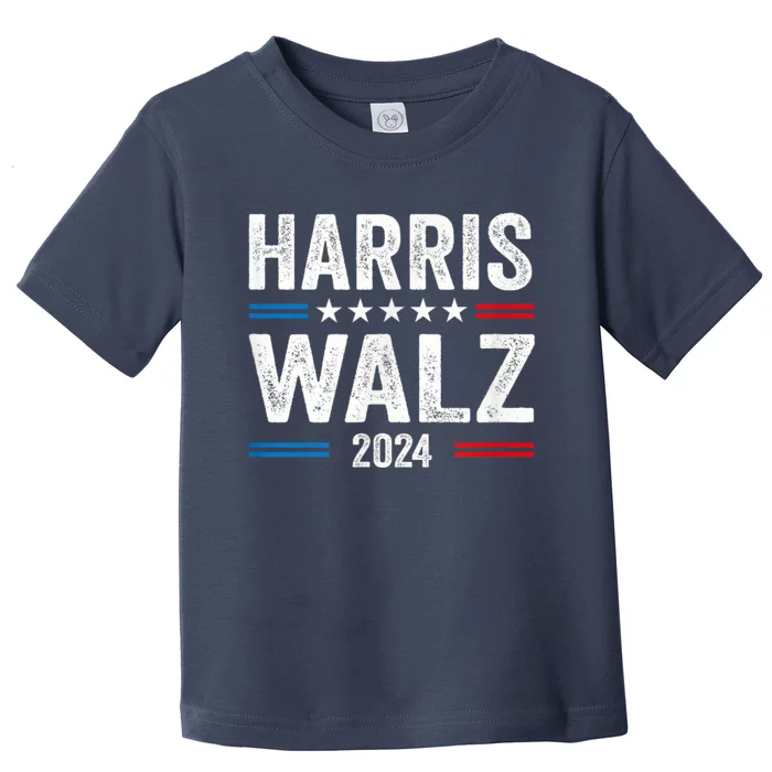 Harris Walz Waltz 2024 Vintage Style Kamala Harris Tim Walz Toddler T-Shirt