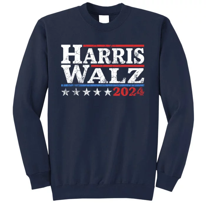 Harris Walz Waltz 2024 Vintage Style Kamala Harris Tim Walz Tall Sweatshirt