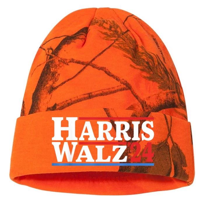 Harris Walz Waltz 2024 Vintage Style Kamala Harris Tim Walz Kati - 12in Camo Beanie