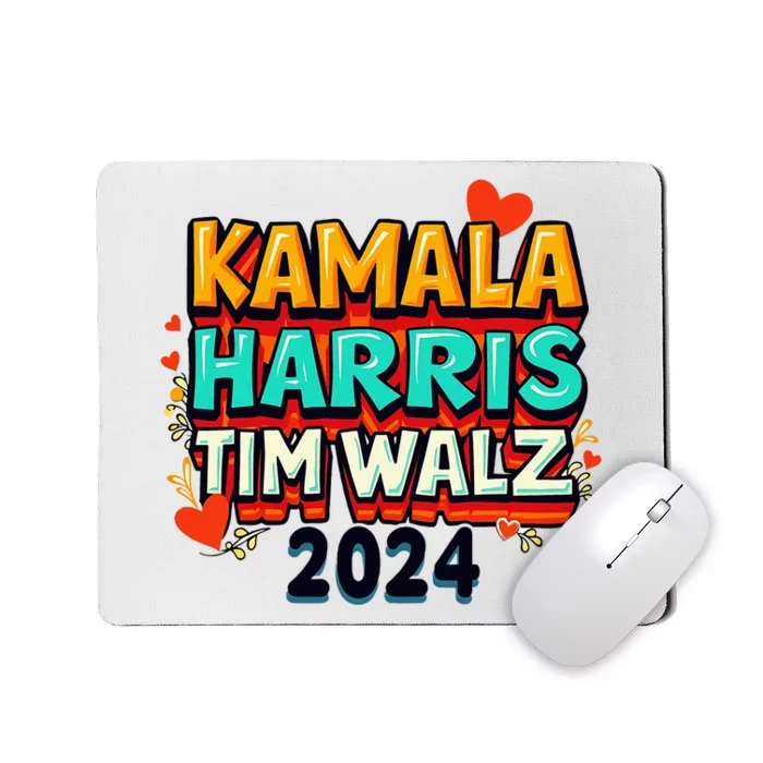 Harris Walz Waltz 2024 Vintage Style Kamala Harris Tim Walz Mousepad