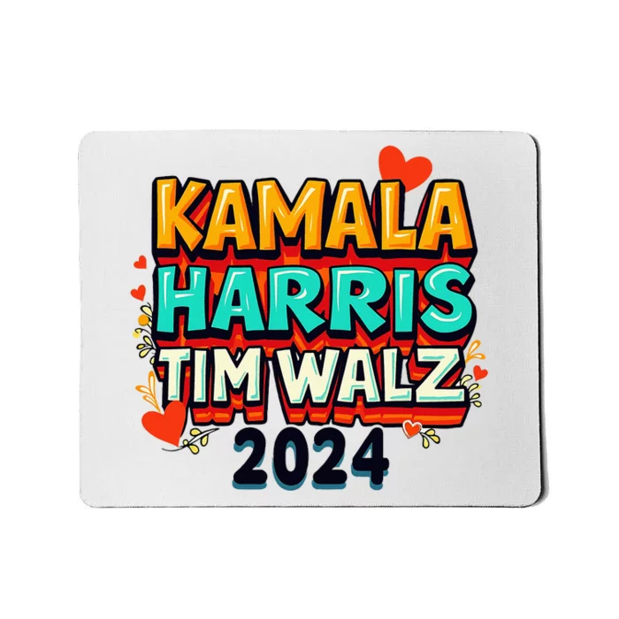 Harris Walz Waltz 2024 Vintage Style Kamala Harris Tim Walz Mousepad