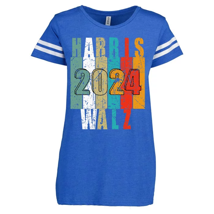 Harris Walz Waltz 2024 Vintage Retro Enza Ladies Jersey Football T-Shirt