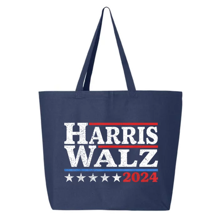 Harris Walz Waltz 2024 Vintage Style Kamala Harris Tim Walz 25L Jumbo Tote