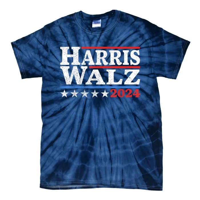 Harris Walz Waltz 2024 Vintage Style Kamala Harris Tim Walz Tie-Dye T-Shirt