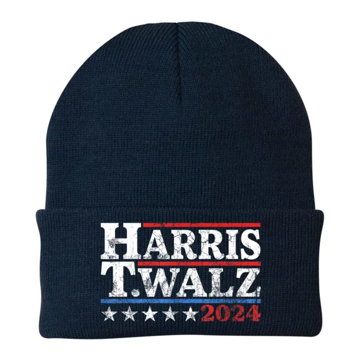 Harris Walz Waltz 2024 Vintage Style Kamala Harris Tim Walz Knit Cap Winter Beanie