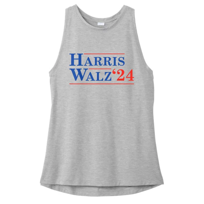 Harris Walz Waltz 2024 Vintage Style Kamala Harris Tim Walz Ladies Tri-Blend Wicking Tank