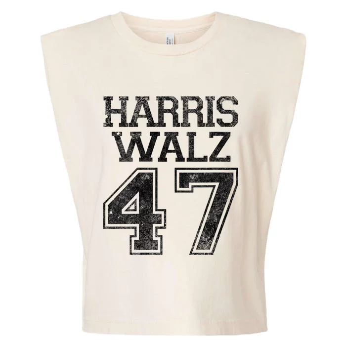 Harris Walz Waltz 2024 Vintage Style Kamala Harris Tim Walz Garment-Dyed Women's Muscle Tee