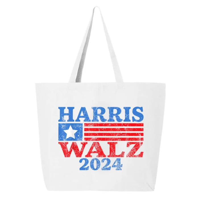 Harris Walz Waltz 2024 Vintage Style Kamala Harris Tim Walz 25L Jumbo Tote