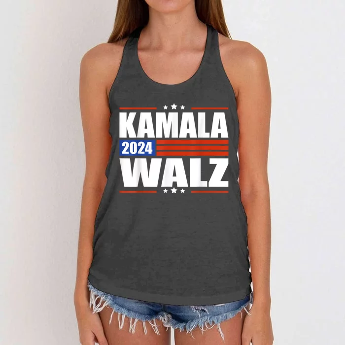 Harris Walz Waltz 2024 Vintage Style Kamala Harris Tim Walz Women's Knotted Racerback Tank