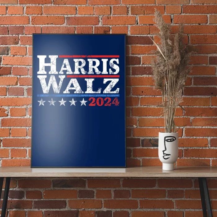 Harris Walz Waltz 2024 Vintage Style Kamala Harris Tim Walz Poster